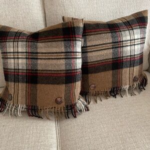 Camel Thompson Tartan Plaid Pillow